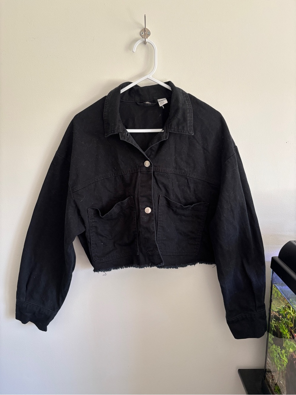 Divided Black Cropped Denim Jacket